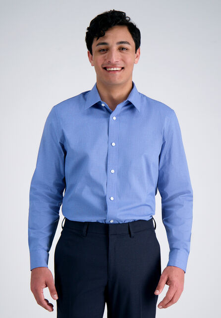 Premium Comfort Dress Shirt - Blue Dobby, Cobalt