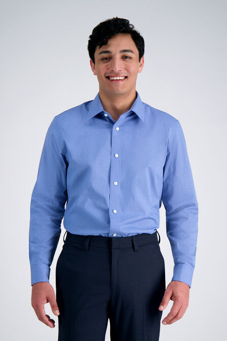 Premium Comfort Dress Shirt - Blue Dobby, Cobalt view# 1