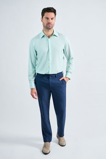 Smart Wash&reg; Dress Shirt - Teal, Teal view# 3