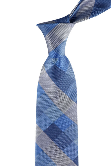 Tillie Buffalo Check Tie, Bright Blue view# 5