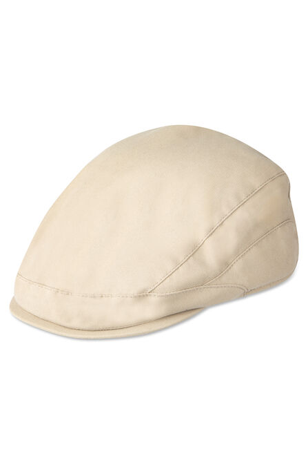 Side Seamed Flat Cap,  Khaki view# 1