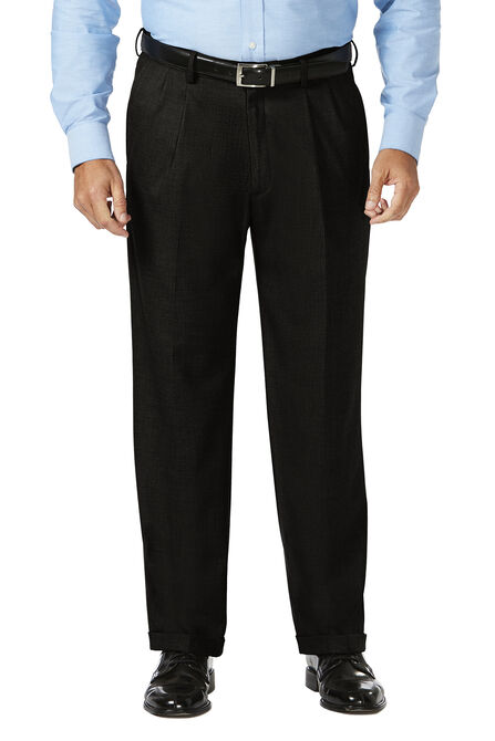 Big &amp; Tall J.M. Haggar Dress Pant - Sharkskin, Black view# 1