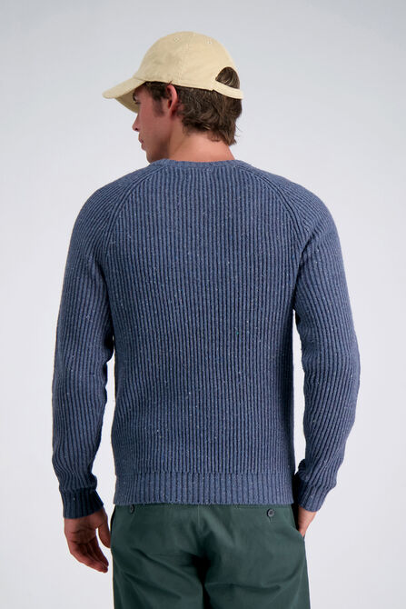 Long Sleeve Raglan Crewneck, Heather Navy view# 2