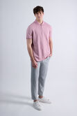Premium Comfort Quarter Zip Jacquard Polo, Pink view# 3