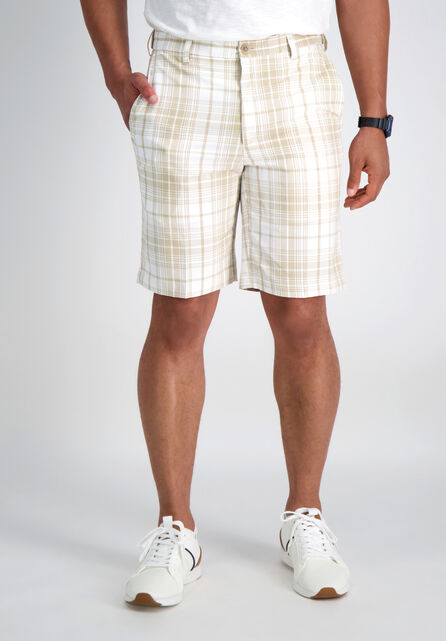 Cool 18&reg; Pro Tonal Plaid Short, Stone