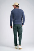 Long Sleeve Raglan Crewneck, Heather Navy view# 5
