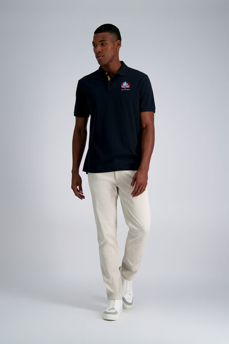 Pro Football Hall of Fame X Haggar - Vintage Wash Polo, Black view# 5