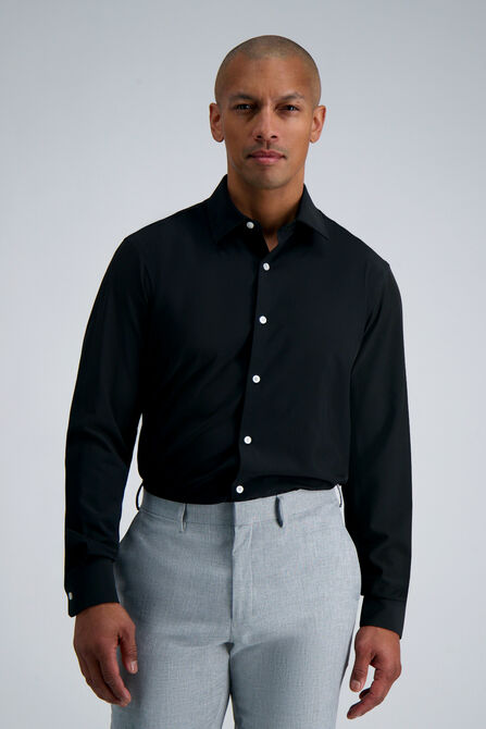 Smart Wash&reg; Dress Shirt - Black, Black view# 1