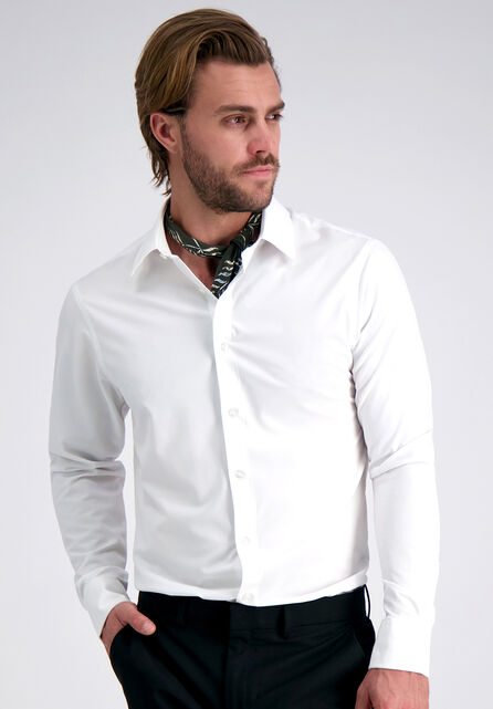 Performance Stretch Dress Shirt - White, White