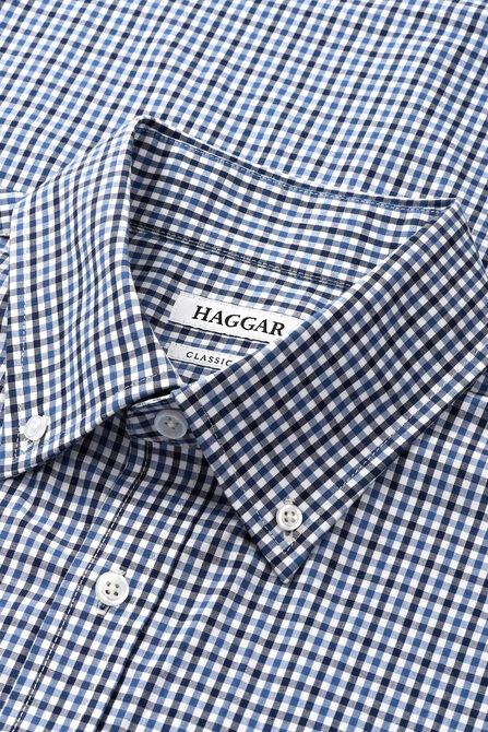 Premium Comfort Dress Shirt - Blue Plaid, BLUE view# 4