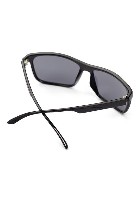 Modern Classic Wrap Sunglasses, Black