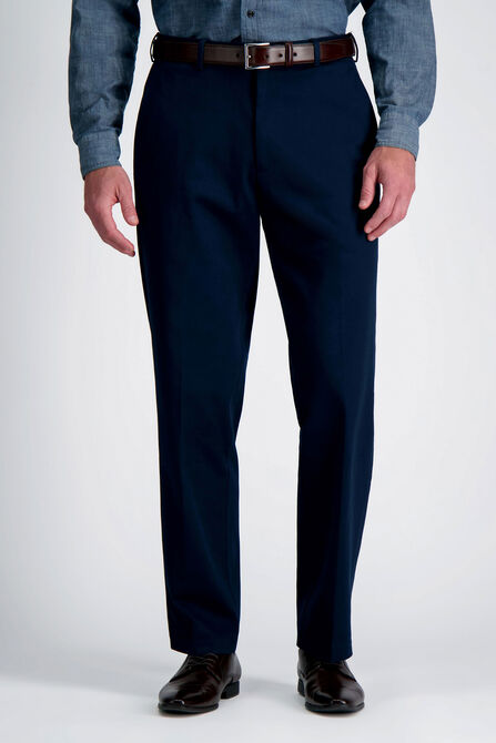 Wrinkle Free Performance Khaki Pant, Dark Navy view# 2