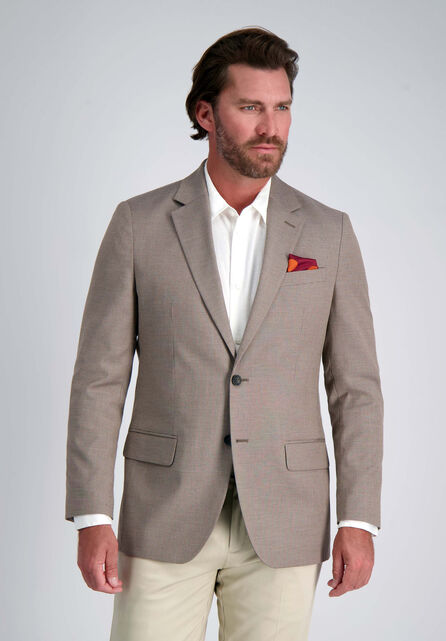 J.M. Haggar Mini Dobby Sport Coat, Mocha