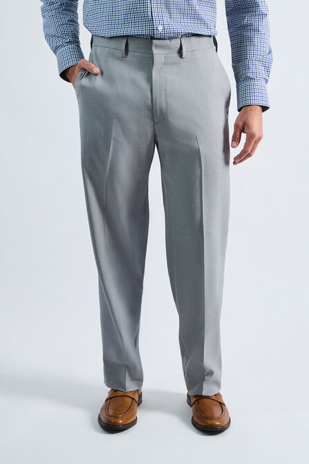 Premium Comfort Tonal Plaid Dress Pant, Silver view# 2