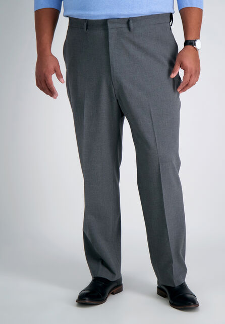 Big &amp; Tall J.M. Haggar 4-Way Stretch Dress Pant, Med Grey