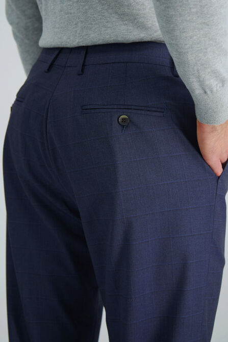 J.M. Haggar Windowpane Suit Pant, Blue Htr view# 5