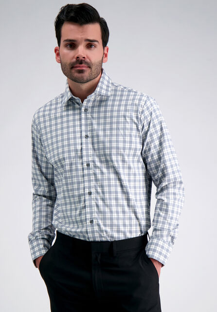 Premium Performance Dress Shirt - Multi Check, White