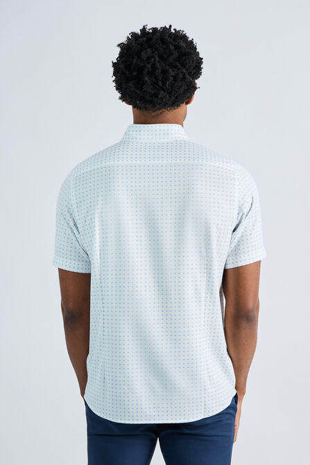 Short Sleeve Seersucker Performance Button-Down Shirt, Lt Blue view# 2