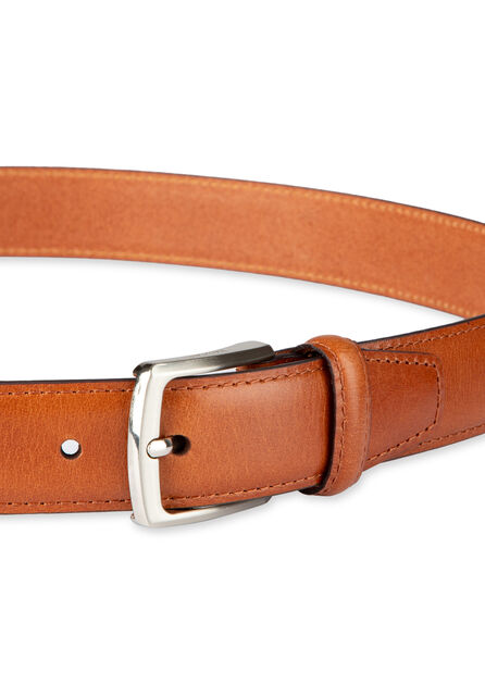 32mm Feather Edge Belt, COGNAC