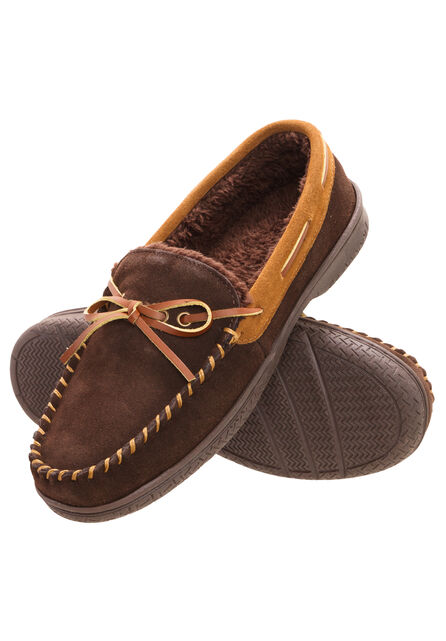 Genuine Suede Moccasin, Brown