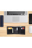RFID Atwood Trifold Wallet, Black view# 6