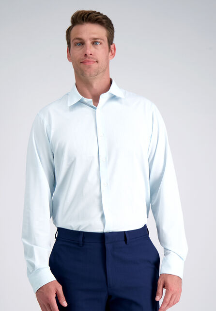 Performance Stretch Dress Shirt - Light Blue Check, Sky