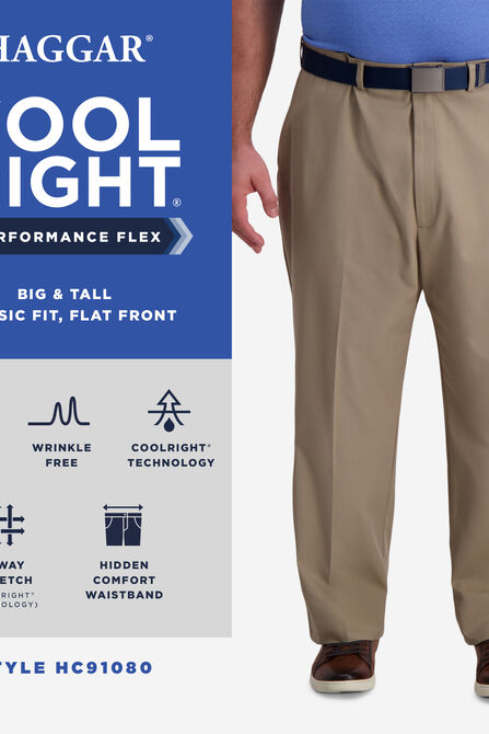 Big &amp; Tall Cool Right&reg; Performance Flex Pant, Black view# 5