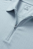 Premium Comfort Quarter Zip Jacquard Polo, SEAFOAM view# 5