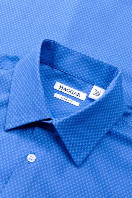 Smart Wash&reg; Dress Shirt - Navy,  Navy view# 4