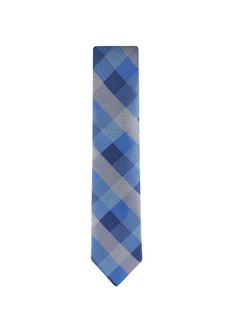 Tillie Buffalo Check Tie, Bright Blue