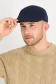 Brushed Herringbone Center Seam Flat Cap, BLUE view# 2