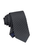 Tadeo Pin Stripe Tie, Black view# 4