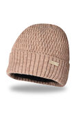 Heathered Micro Cable Crown Beanie, Khaki view# 1