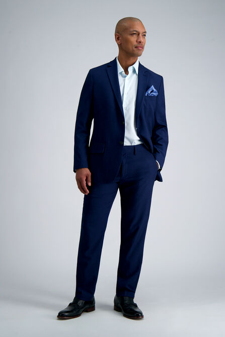 Smart Wash&reg; Dress Shirt - Blue Graph Check, Sky view# 4