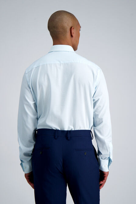 Smart Wash&reg; Dress Shirt - Blue Graph Check, Sky view# 2