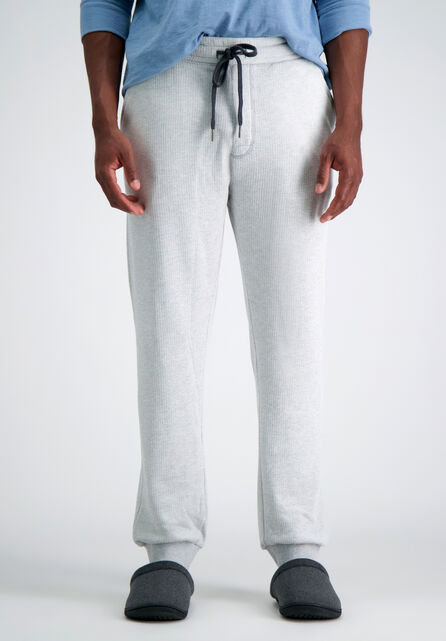 Textured Fleece Jogger Sweatpant, Light Grey