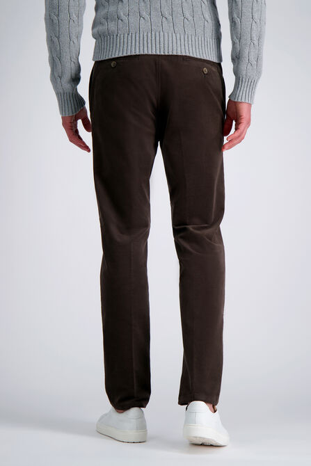 Stretch Corduroy Chino Pant, Heather Brown view# 4