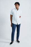 Short Sleeve Seersucker Performance Button-Down Shirt, Lt Blue view# 3