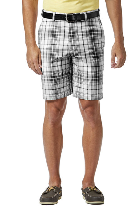 Cool 18&reg; Pro Tonal Plaid Short, Black view# 1