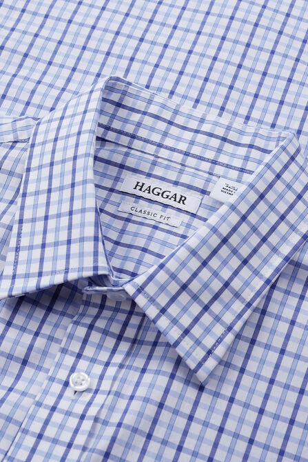 Premium Comfort Dress Shirt - Tonal Blue Check, Medium Blue view# 5