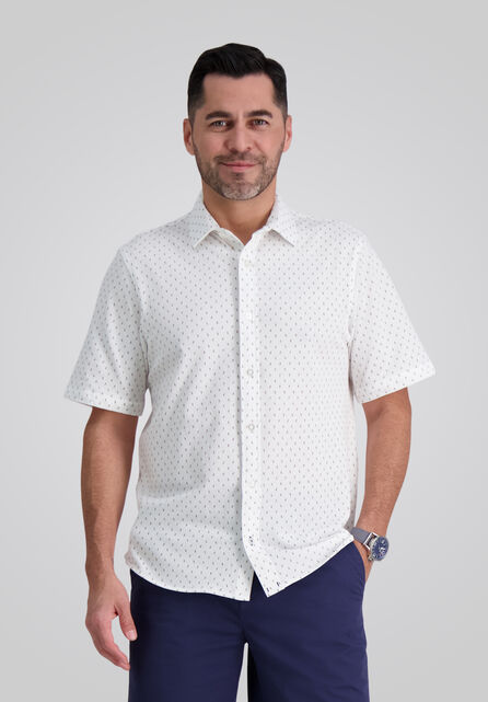 Short Sleeve Pique Shirt, Tan