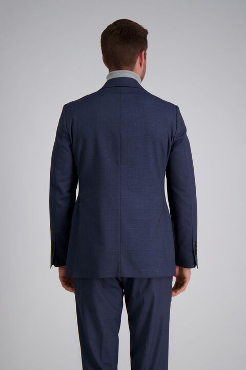 J.M. Haggar Windowpane Suit Jacket, Blue Htr view# 3