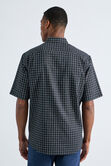Short Sleeve Button-Down Linen Shirt, Black view# 2