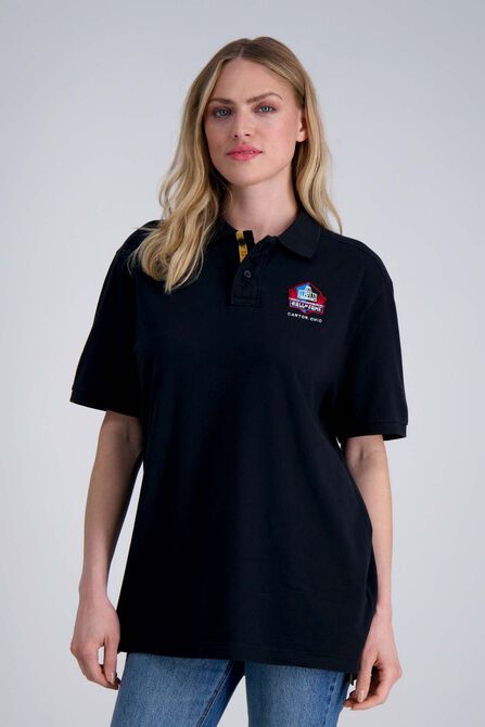 Pro Football Hall of Fame X Haggar - Vintage Wash Polo, Black view# 2