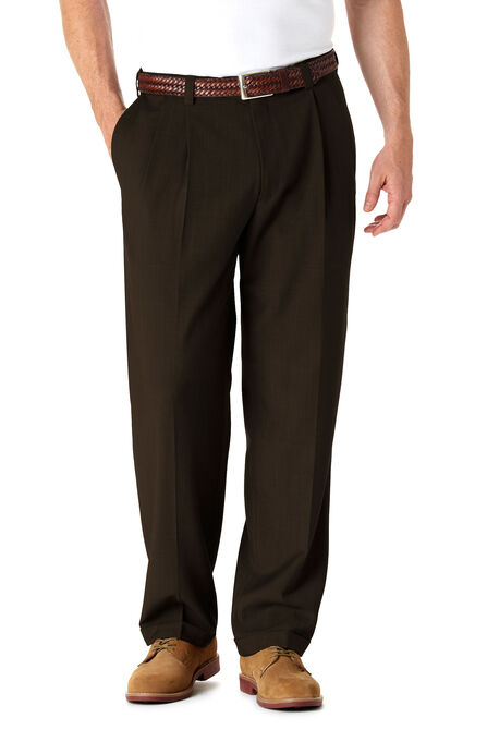 Big &amp; Tall E-CLO&trade; Stria Dress Pant, Bean view# 4