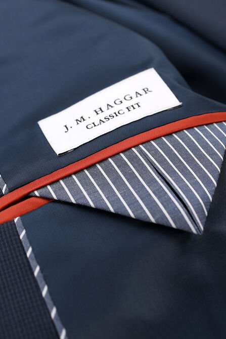 J.M. Haggar Houndstooth Suit Jacket, Navy view# 6