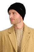 Heathered Micro Cable Crown Beanie, Black view# 2