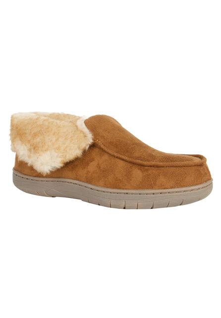 Microsuede Bootie Slippers, Khaki