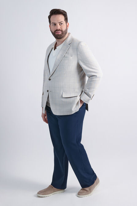Big &amp; Tall J.M. Haggar Plaid Windowpane Sport Coat, Euro Blue view# 3