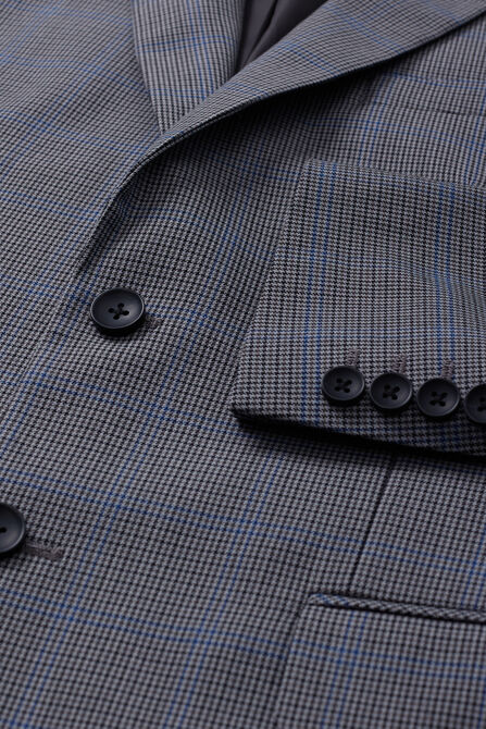 J.M. Haggar Houndstooth Windowpane Sport Coat, Med Grey view# 6